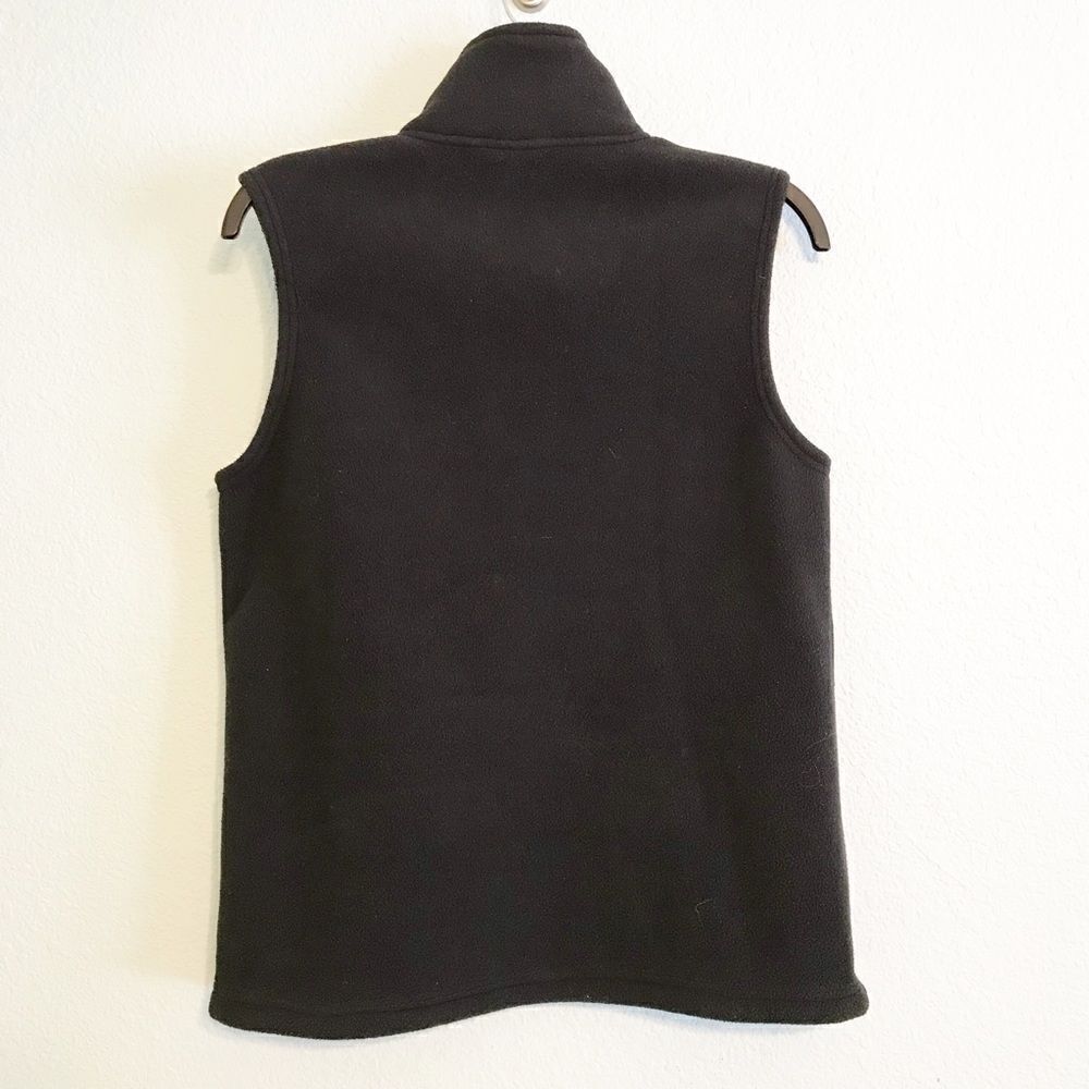 Cabela’s Vest Black Fleece Full Zip Small EUC - Picture 3 of 3